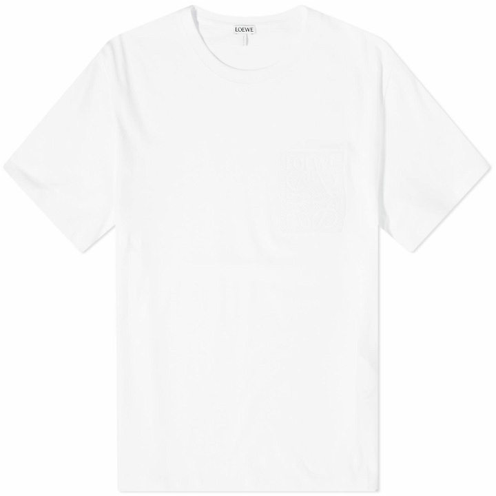Photo: Loewe Men's Anagram Fake Pocket T-Shirt in White