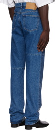 MM6 Maison Margiela Blue Coated Jeans