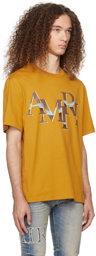 AMIRI Orange Staggered Chrome T-Shirt