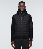 Moncler - Down-paneled wool-blend jacket