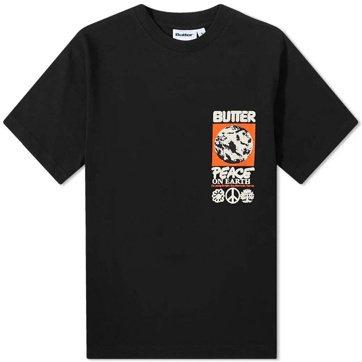 Photo: Butter Goods Men's Peace On Earth T-Shirt in Black