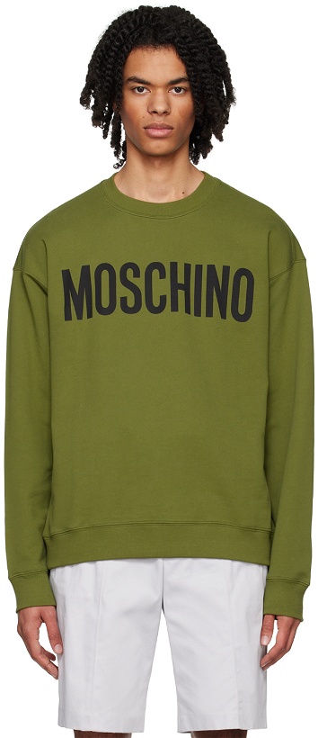 Photo: Moschino Green Printed Sweatshirt