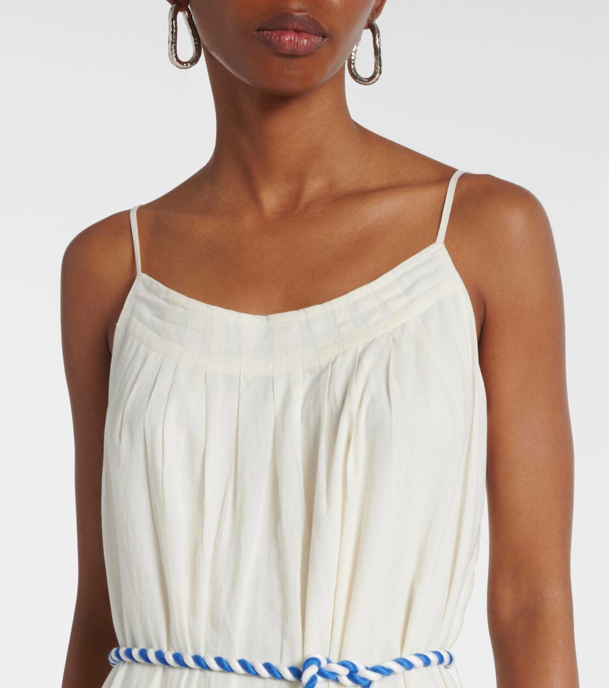 Velvet Juliette embroidered cotton midi dress