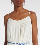 Velvet Juliette embroidered cotton midi dress