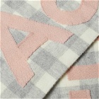 Acne Studios Men's Veda Logo Check Scarf in Grey/Pink