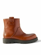 Bottega Veneta - Haddock Intrecciato-Detailed Leather Boots - Neutrals