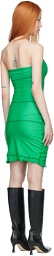 Sherris Green Nylon Mini Dress