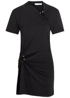 Rabanne Cut-out Stretch-cotton Mini Dress Black