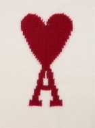 AMI PARIS - Red Ami De Coeur Wool Turtleneck Sweater