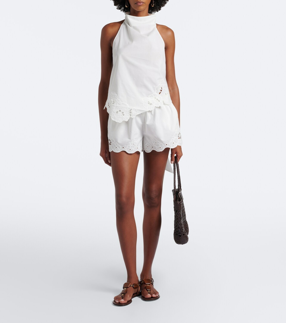 SIR Klara emboirdered cotton shorts