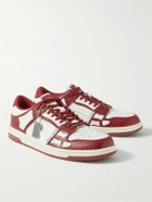AMIRI - Skel-Top Colour-Block Leather Sneakers - Burgundy