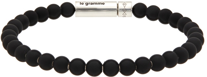 Photo: Le Gramme Black 'Le 25 Grammes' Beads Bracelet