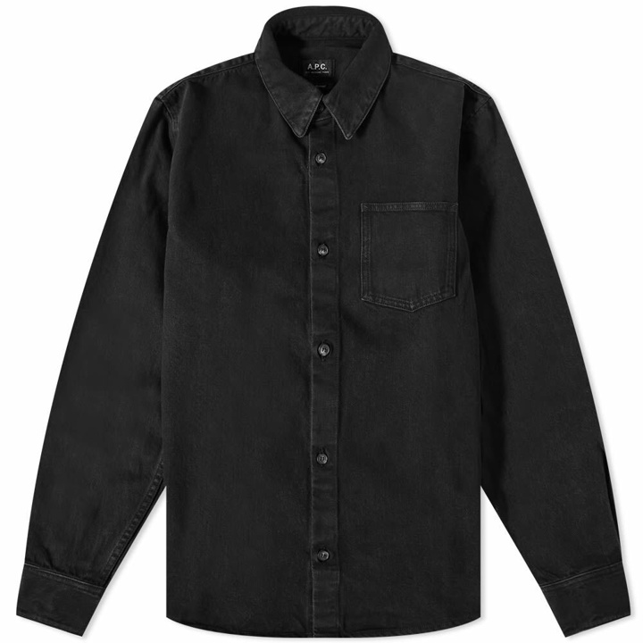 Photo: A.P.C. Men's Valerian Denim Overshirt in Black