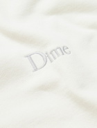 DIME - Logo-Embroidered Cotton-Jersey Sweatshirt - Neutrals