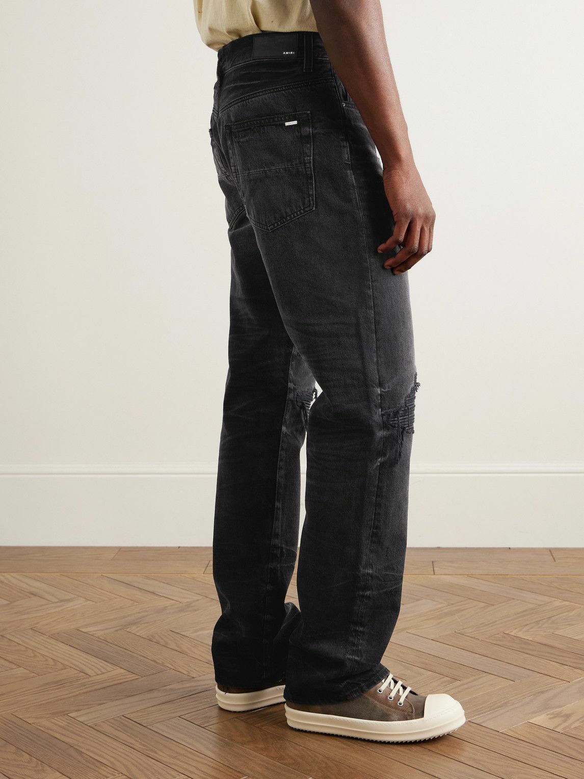 パンツ AMIRI MX1 denim Black jeans W30 Amiri MX1 Leather Patch Jeans Black Black