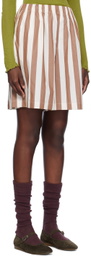 Baserange Brown & Off-White Stave Shorts