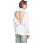 Our Legacy White Poplin Backless Shirt