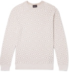 Giorgio Armani - Jacquard-Knit Sweater - Men - Beige