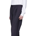 Comme des Garcons Homme Deux Navy Micro Check Trousers