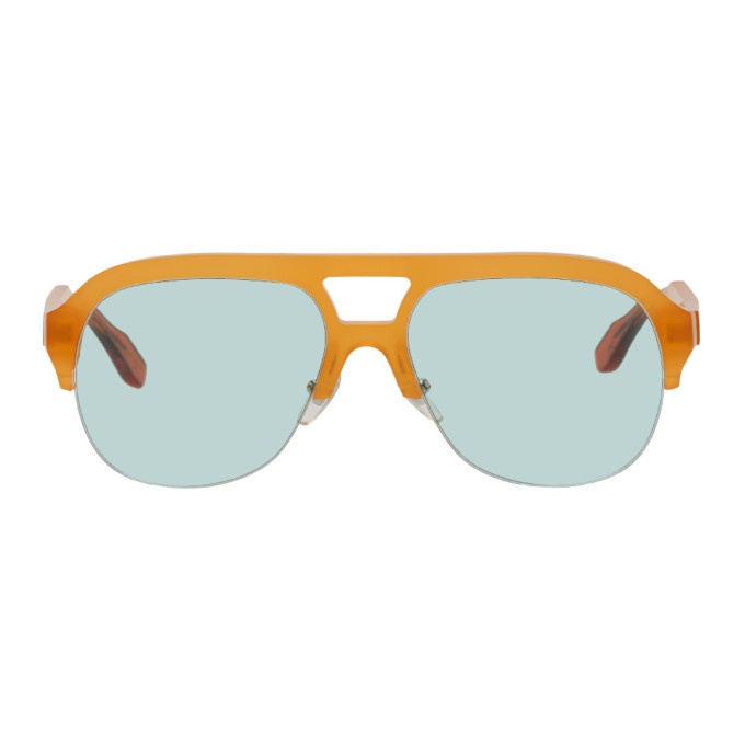 Photo: Maison Kitsune Orange Khromis Edition Acetate Sunglasses