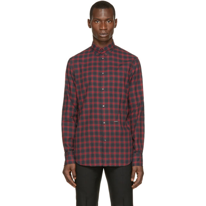 Photo: Dsquared2 Red and Grey Check Shirt 