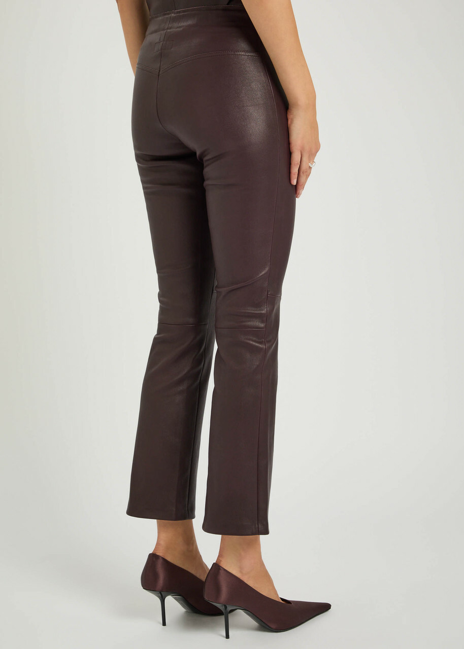 Stouls JP Twenty Stretch-leather Trousers Dark Brown