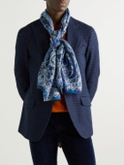 Etro - Paisley-Print Linen and Silk-Blend Scarf