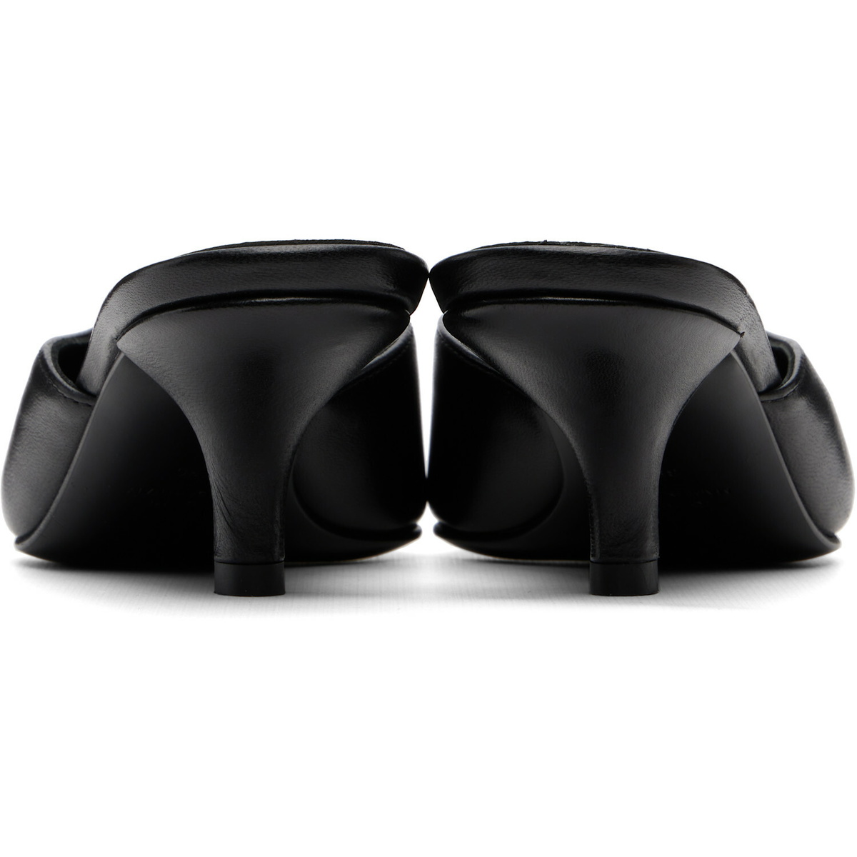 TOTEME Black Sharp Nappa Mule Heels