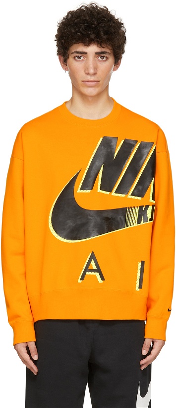 Photo: Nike Orange Kim Jones Edition Fleece Crew NRG Sweatshirt