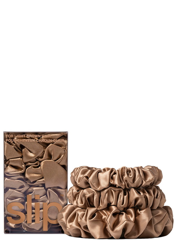 Photo: Slip Silk Assorted Scrunchies - Light Brown