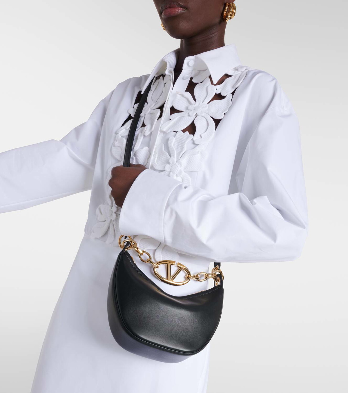 Valentino Garavani VLogo Moon Mini leather shoulder bag