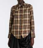 Patou Bow-detail checked cotton shirt