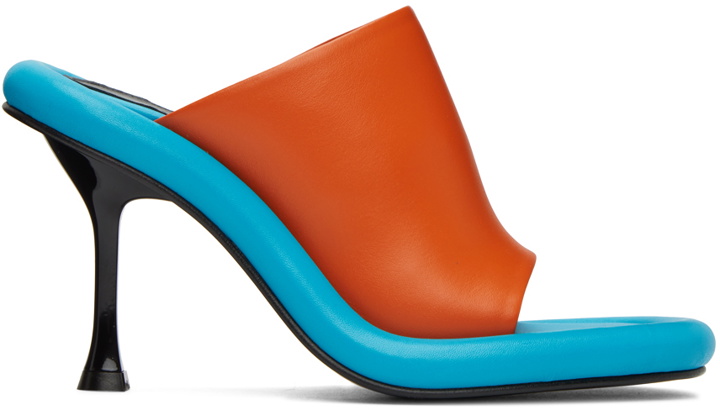 Photo: JW Anderson Orange Bumper Tube Heeled Slides