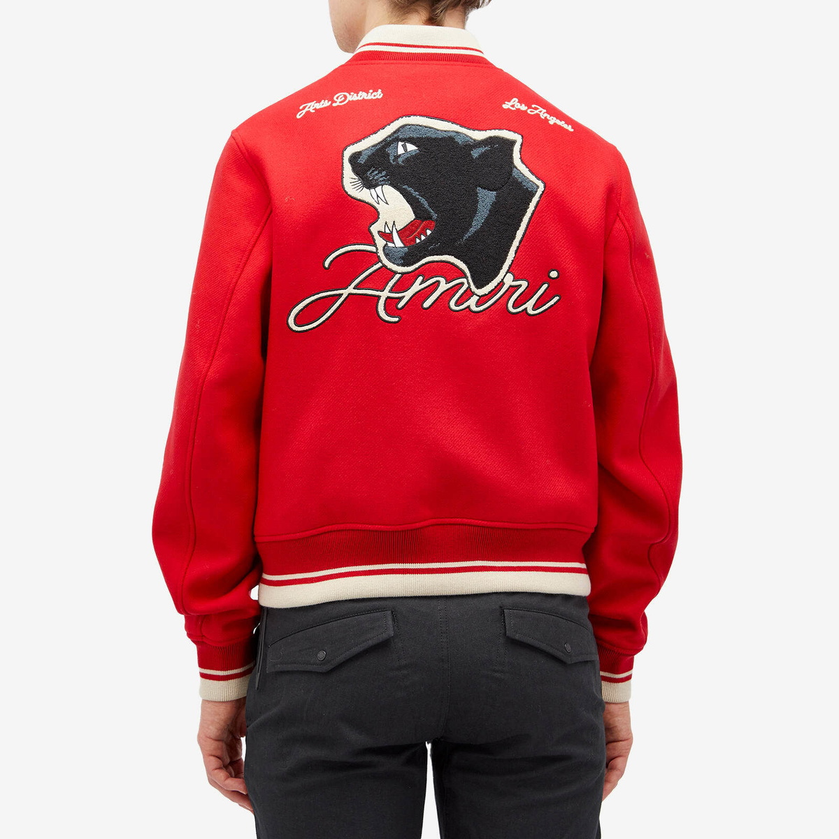AMIRI Men's Panther Bomber Jacket in Varsity Red Amiri