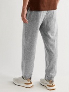 ERMENEGILDO ZEGNA - Tapered Double-Faced Wool-Blend Sweatpants - Gray