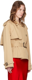 Stella McCartney Beige Cropped Trench Coat