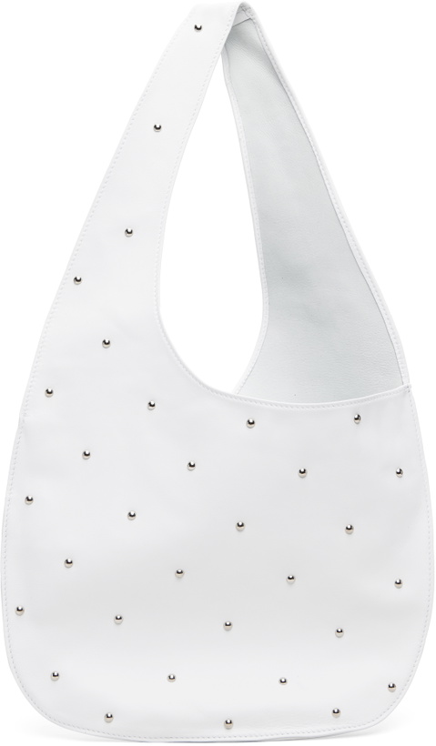 Photo: Maryam Nassir Zadeh White Lara Multi Stud Tote