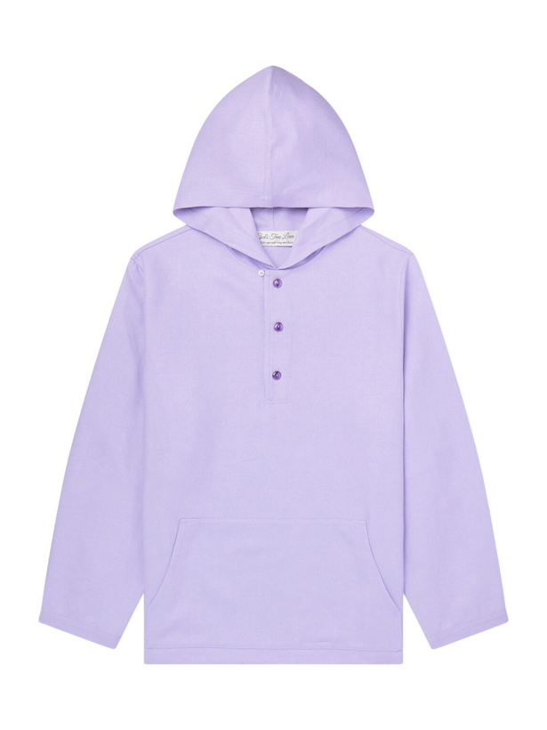 Photo: God's True Cashmere - Linen Hooded Jacket - Purple