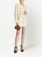 BALMAIN - High Waist Tweed Mini Skirt