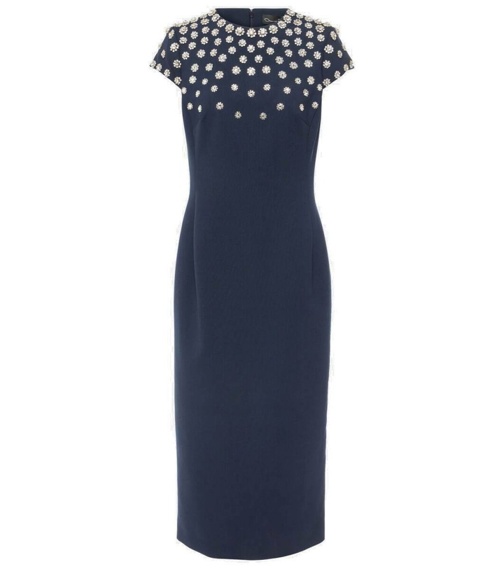 Photo: Oscar de la Renta Embellished wool-blend midi dress