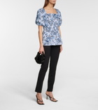 Erdem - Inez floral cotton poplin top