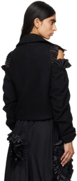 Noir Kei Ninomiya Black Milled Wool Jacket