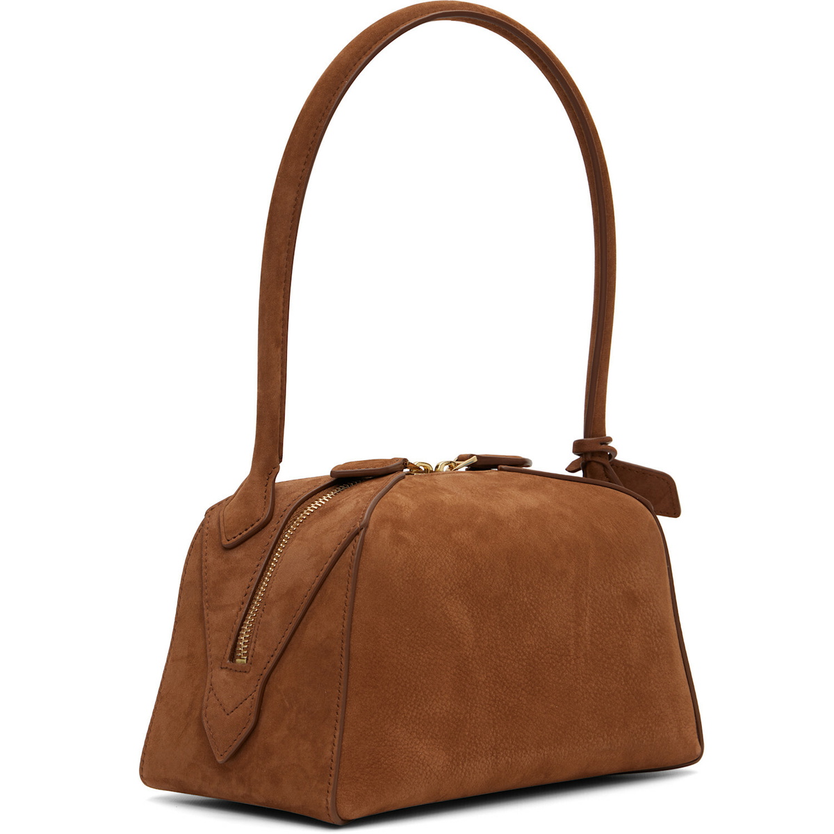 ALAÏA Brown 'Le Bouledogue' Small Nubuck Bag