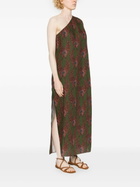 Maison La Plage Green Ravello One-Shoulder Dress