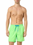 MC2 Saint Barth Man Lightweight Fabric Fluo Green Swim Shorts Lighting Pantone | Pantone® Special Edition