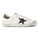 Golden Goose SSENSE Exclusive White and Green Super SSTAR Sneakers