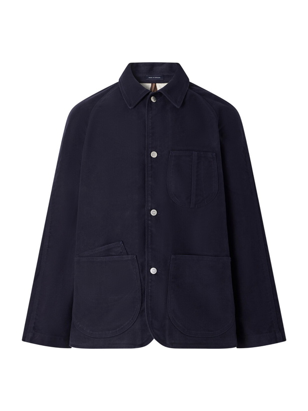 Photo: Drake's - Cotton-Moleskin Chore Jacket - Blue