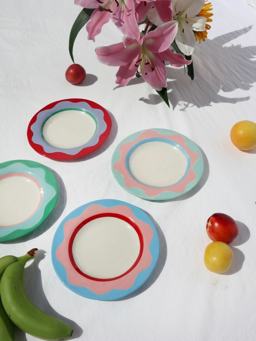 LAETITIA ROUGET Multicolour Wavy Dessert Plate Set