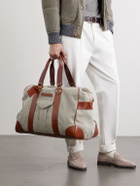 Brunello Cucinelli - Leather-Trimmed Flannel Weekend Bag