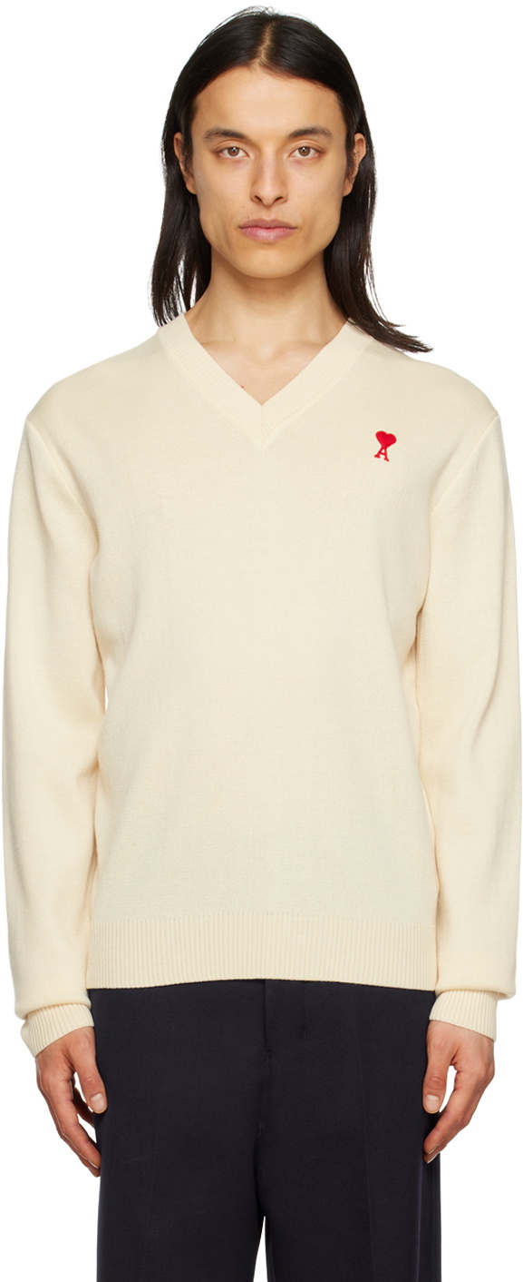 AMI Paris Off-White Ami de Cœur Sweater AMI